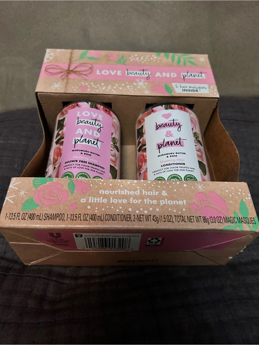 Murumuru Butter & Rose Shampoo & Conditioner Set by Love Beauty and Planet